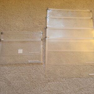 Set of 6 Container Store Zip Folio Clear